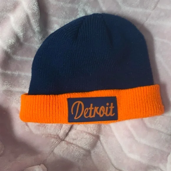 Detroit beanie | orange and blue | Great condition | Lightly worn Detroit Tigers MLB New Era Winter Hat Beanie Cuff Knit Adult  main image 4